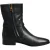 Dolce & Gabbana Zwarte Leren Logo Midden Kuit Laarzen Schoenen