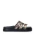 Sacha slippers met slangenprint beige/zwart