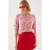 Abstract Brei Sweater met Geribde Details