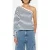 10DAYS One Shoulder Knit Top Ecru/night Sky