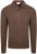 Profuomo Longsleeve Poloshirt Luxury Basic Bruin