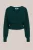 WE Fashion – Dames trui met overslag – Regular fit – Donkergroen –