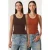 Fitted U-hals Gebreide 2-Pack Tanktop