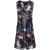 Mouwloze A-lijn marine bloemen Jurk