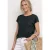 Shirt met boothals en smokdetail