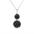 Crystal Preciosa Duo Necklace Black Silver 925