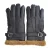 Heren Luxe Schapenleren Handschoenen Met Gesp Bruin