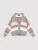 Chunky gebreid vest met strepen en gemengde texturen