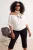 Trendyol Curve Dames Ecru Gestreept Kort Regular fit Grote maten Blouses