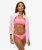 Bandeaubikinitop met Logo Roze