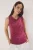 TRENDYOLMİLLA Dames Bordeaux Effen Mouwloos Regular fit Blouses