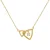 Orphelia ‘Santorini’ Dames 925 Sterling Zilveren Ketting – Goud ZK-7570/G