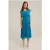We Fashion Dress Mid Length Green Blue