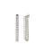 Abrazi rhodium plated oorbellen Baguette Large