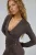 Accessoire Detail V-hals Lange Mouwen Wrap Blouse