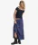 Geweven Gelaagde Maxi Rok Blauw