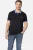 Jan Vanderstorm regular fit polo LAVRANS Plus Size met contrastbies zwart