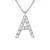 Ketting Diamonds 0.07 Cts letter van het alfabet “A” 18K White Gold