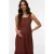 MAMALICIOUS zwangerschaps maxi jurk bruin