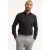 Profuomo slim fit strijkvrij overhemd zwart twill