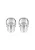 Philipp Plein Jewellery Oorbel ‘3D SKULL’  zilver