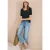 Cecil Dames Basic Shirt met ronde hals in effen kleur in Groen