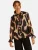 love & roses Blouse  bruin / cappuccino / violetblauw / zwart