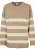 Urban Classics – Striped Knit Crewneck sweater/trui – XS – Beige