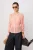 TRENDYOLMİLLA Dames Roze Gestreept Lang Regular fit Overhemden