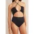 Boden Cut-out Detail String Swimsuit Black