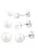 ELLI Oorbellen ‘Perlen Set’  zilver / wit