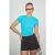 Slim fit cropped T-shirt met ronde hals
