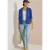 Cecil Dames Jas met lange mouwen, capuchon en structuur in Blauw