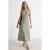 TRENDYOLMİLLA Dames Kaki Effen Midi Mouwloos Casual A-lijn Jurken