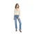 Damesblauwe stretch katoenen bootcut jeans F.A.M. Paris Bella