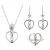 Orphelia ‘Delilah’ Dames 925 Zilveren Set: Halsketting + Oorbellen + Ring – Zilver/Roze SET-7475
