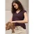 Street One Studio Dames Shirt met losse schouders en gespleten hals in Paars