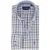 Blauw beige geruit katoenen Giordano Regular Fit overhemd
