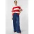 comma – female – ANNA – Jeans met wijde pijpen en plooi