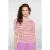 Geisha 64088-70 718 pullover multi col stripe s/sl ecru/purple/orange/cyclame