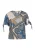 usha FESTIVAL Blouse  ecru / blauw / brokaat / zwart