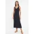 TRENDYOLMİLLA Dames Donkerblauw Effen Midi Mouwloos Casual A-lijn Jurken