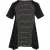 Zwarte top met korte mouwen en streepdetail