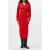French Connection Mozza Collared Midi Dress Scarlet Red