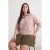 Trendyol Curve Dames Beige Effen Lang Oversized Grote maten Sweatshirts