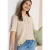Cecil Dames Shirt met capuchon en textuur in Beige