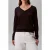 Calvin Klein Fine Gauge Viscose V-neck Top Black