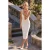 TRENDYOLMİLLA Dames Wit Effen Midi Mouwloos Gala Bodycon Jurken