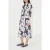 Stine Goya Crewneck Long Sleeve Midi Dress Nostalgic Anemone