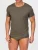 zd ZERO DEFECTS Onderhemd ‘Crew-Neck T-shirt Soya Yarn’  donkergroen
